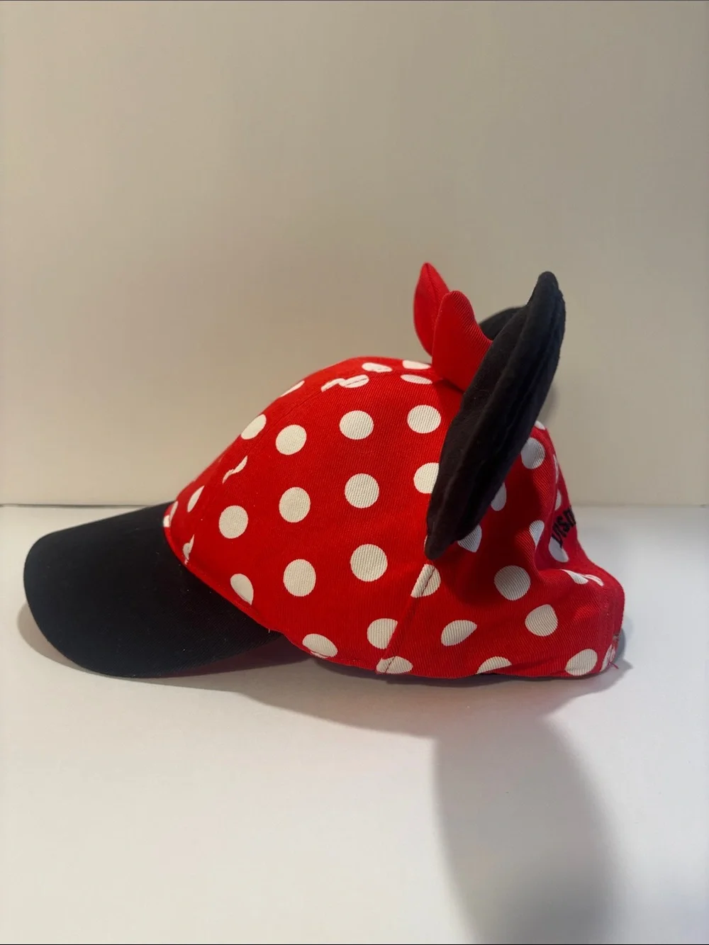Kids Red Polka Dot Minnie Mouse Ear Hat with Bow